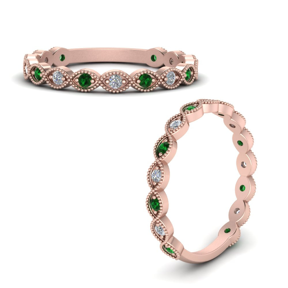marquise-shaped-thin-stacking-diamond-band-with-emerald-in-rose-gold-FDB5381GEMGRANGLE3-NL-RG.jpg