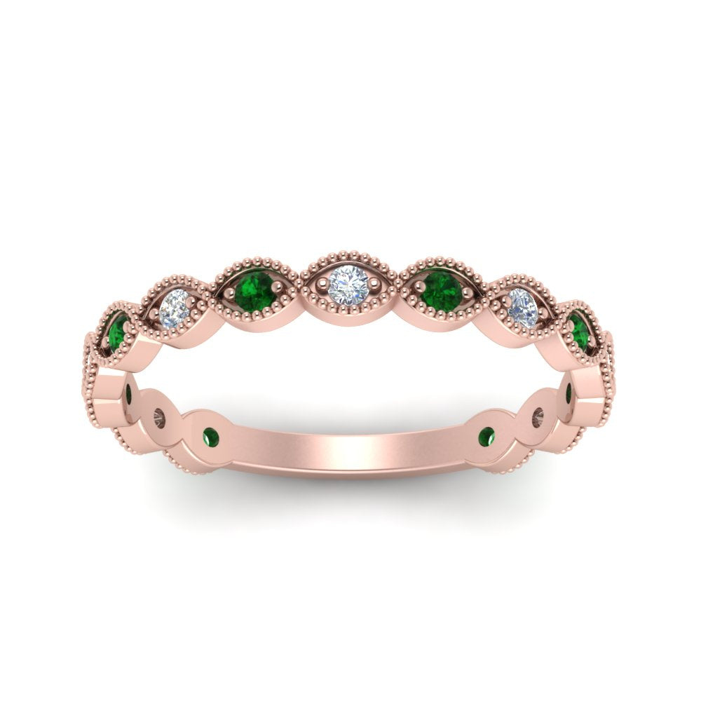 marquise-shaped-thin-stacking-diamond-band-with-emerald-in-rose-gold-FDB5381GEMGRANGLE3-NL-RG.jpg
