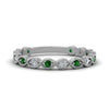 Load image into Gallery viewer, marquise-shaped-thin-stacking-diamond-band-with-emerald-in-white-gold-FDB5381GEMGRANGLE3-NL-WG.jpg