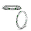 Load image into Gallery viewer, marquise-shaped-thin-stacking-diamond-band-with-emerald-in-white-gold-FDB5381GEMGRANGLE3-NL-WG.jpg