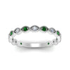 Load image into Gallery viewer, marquise-shaped-thin-stacking-diamond-band-with-emerald-in-white-gold-FDB5381GEMGRANGLE3-NL-WG.jpg