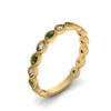 Load image into Gallery viewer, marquise-shaped-thin-stacking-diamond-band-with-emerald-in-yellow-gold-FDB5381GEMGRANGLE3-NL-YG.jpg