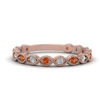 Load image into Gallery viewer, marquise-shaped-thin-stacking-diamond-band-with-orange-sapphire-in-rose-gold-FDB5381GSAORANGLE3-NL-RG.jpg
