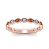 Load image into Gallery viewer, marquise-shaped-thin-stacking-diamond-band-with-orange-sapphire-in-rose-gold-FDB5381GSAORANGLE3-NL-RG.jpg
