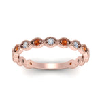 Load image into Gallery viewer, marquise-shaped-thin-stacking-diamond-band-with-orange-sapphire-in-rose-gold-FDB5381GSAORANGLE3-NL-RG.jpg
