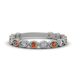 Load image into Gallery viewer, marquise-shaped-thin-stacking-diamond-band-with-orange-sapphire-in-white-gold-FDB5381GSAORANGLE3-NL-WG.jpg
