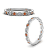 Load image into Gallery viewer, marquise-shaped-thin-stacking-diamond-band-with-orange-sapphire-in-white-gold-FDB5381GSAORANGLE3-NL-WG.jpg