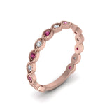 Load image into Gallery viewer, marquise-shaped-thin-stacking-diamond-band-with-pink-sapphire-in-rose-gold-FDB5381GSADRPIANGLE3-NL-RG.jpg
