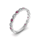 Load image into Gallery viewer, marquise-shaped-thin-stacking-diamond-band-with-pink-sapphire-in-white-gold-FDB5381GSADRPIANGLE3-NL-WG.jpg
