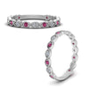 Load image into Gallery viewer, marquise-shaped-thin-stacking-diamond-band-with-pink-sapphire-in-white-gold-FDB5381GSADRPIANGLE3-NL-WG.jpg