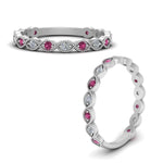 Load image into Gallery viewer, marquise-shaped-thin-stacking-diamond-band-with-pink-sapphire-in-white-gold-FDB5381GSADRPIANGLE3-NL-WG.jpg
