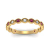 Load image into Gallery viewer, marquise-shaped-thin-stacking-diamond-band-with-pink-sapphire-in-yellow-gold-FDB5381GSADRPIANGLE3-NL-YG.jpg