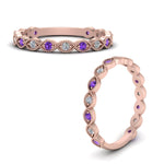 Load image into Gallery viewer, marquise-shaped-thin-stacking-diamond-band-with-purple-topaz-in-rose-gold-FDB5381GVITOANGLE3-NL-RG.jpg
