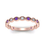 Load image into Gallery viewer, marquise-shaped-thin-stacking-diamond-band-with-purple-topaz-in-rose-gold-FDB5381GVITOANGLE3-NL-RG.jpg
