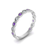 Load image into Gallery viewer, marquise-shaped-thin-stacking-diamond-band-with-purple-topaz-in-white-gold-FDB5381GVITOANGLE3-NL-WG.jpg
