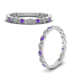 Load image into Gallery viewer, marquise-shaped-thin-stacking-diamond-band-with-purple-topaz-in-white-gold-FDB5381GVITOANGLE3-NL-WG.jpg
