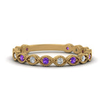 Load image into Gallery viewer, marquise-shaped-thin-stacking-diamond-band-with-purple-topaz-in-yellow-gold-FDB5381GVITOANGLE3-NL-YG.jpg
