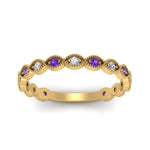 Load image into Gallery viewer, marquise-shaped-thin-stacking-diamond-band-with-purple-topaz-in-yellow-gold-FDB5381GVITOANGLE3-NL-YG.jpg
