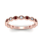 Load image into Gallery viewer, marquise-shaped-thin-stacking-diamond-band-with-ruby-in-rose-gold-FDB5381GRUDRANGLE3-NL-RG.jpg
