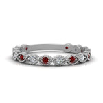 Load image into Gallery viewer, marquise-shaped-thin-stacking-diamond-band-with-ruby-in-white-gold-FDB5381GRUDRANGLE3-NL-WG.jpg
