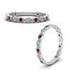 Load image into Gallery viewer, marquise-shaped-thin-stacking-diamond-band-with-ruby-in-white-gold-FDB5381GRUDRANGLE3-NL-WG.jpg