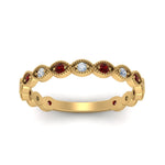 Load image into Gallery viewer, marquise-shaped-thin-stacking-diamond-band-with-ruby-in-yellow-gold-FDB5381GRUDRANGLE3-NL-YG.jpg
