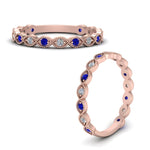 Load image into Gallery viewer, marquise-shaped-thin-stacking-diamond-band-with-sapphire-in-rose-gold-FDB5381GSABLANGLE3-NL-RG.jpg
