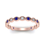 Load image into Gallery viewer, marquise-shaped-thin-stacking-diamond-band-with-sapphire-in-rose-gold-FDB5381GSABLANGLE3-NL-RG.jpg
