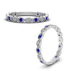 Load image into Gallery viewer, marquise-shaped-thin-stacking-diamond-band-with-sapphire-in-white-gold-FDB5381GSABLANGLE3-NL-WG.jpg