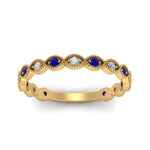 Load image into Gallery viewer, marquise-shaped-thin-stacking-diamond-band-with-sapphire-in-yellow-gold-FDB5381GSABLANGLE3-NL-YG.jpg
