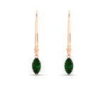 Load image into Gallery viewer, marquise-studs-1-carat-emerald-lever-back-dangles-earrings-in-rose-gold-FDEAR11236MQGEMGR-1.00CT-NL-RG.jpg
