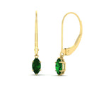 Load image into Gallery viewer, marquise-studs-1-carat-emerald-lever-back-dangles-earrings-in-yellow-gold-FDEAR11236MQGEMGR-1.00CT-NL-YG.jpg
