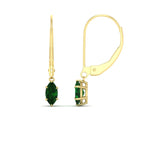 Load image into Gallery viewer, marquise-studs-1-carat-emerald-lever-back-dangles-earrings-in-yellow-gold-FDEAR11236MQGEMGR-1.00CT-NL-YG.jpg
