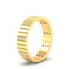 Load image into Gallery viewer, masculine-diamond-wedding-band-with-grooves-in-yellow-gold-fdwb11695angle2-nl-yg.jpg
