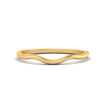 Curved Wedding Band For Ring