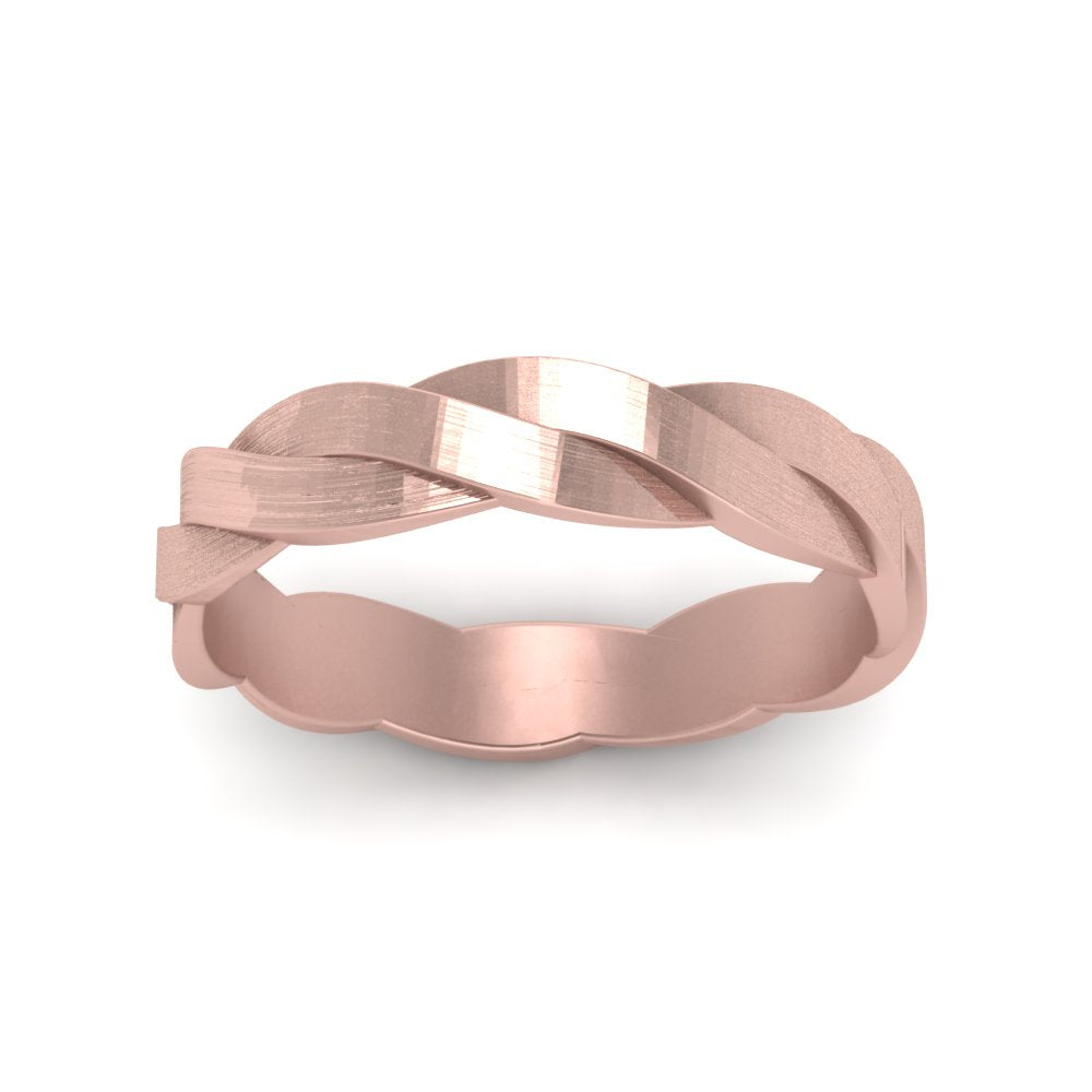 Matte Finish Twisted Wedding Band