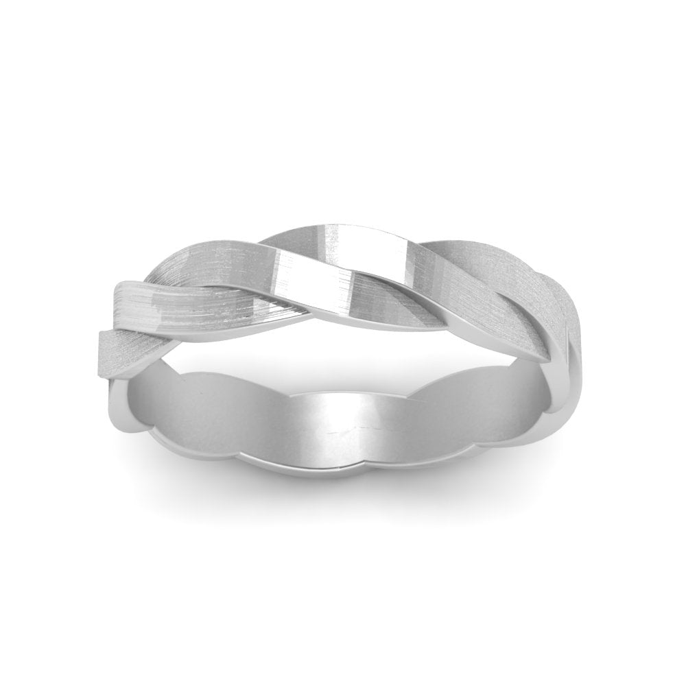 Matte Finish Twisted Wedding Band