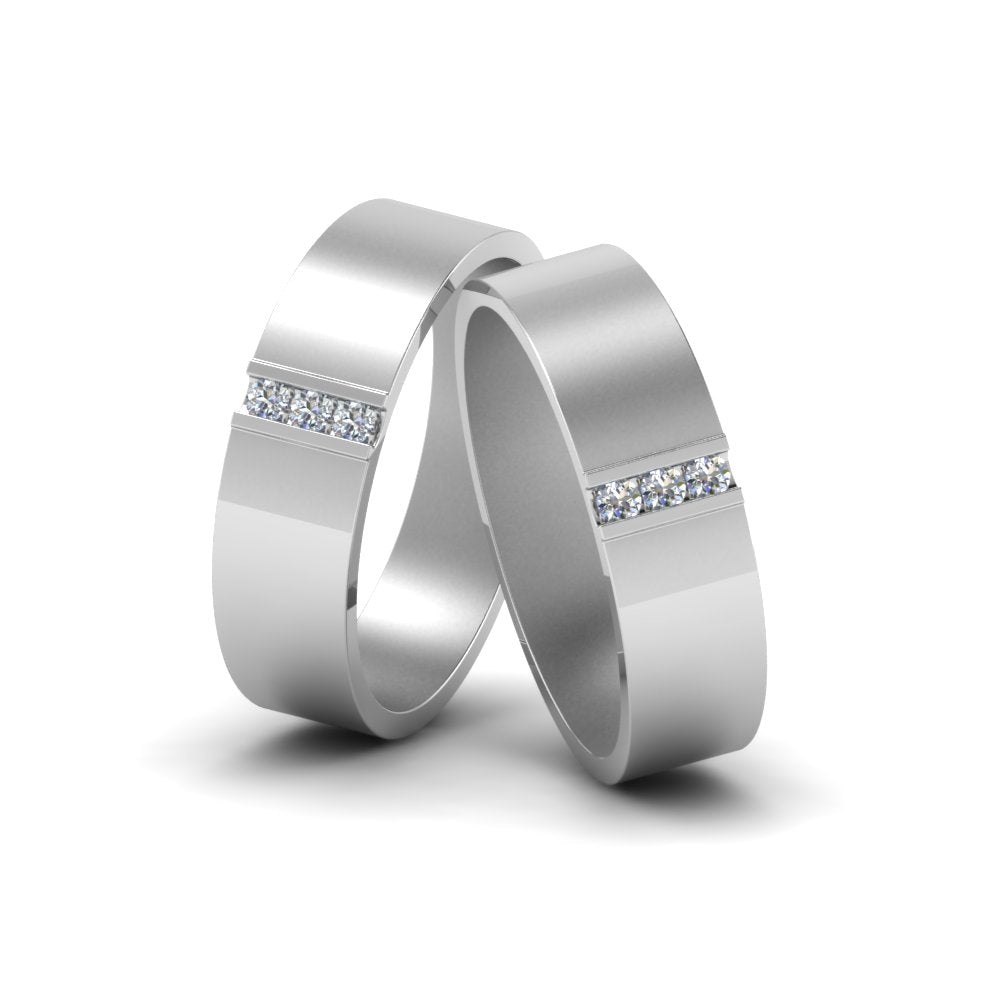 matte-finish-wedding-diamond-rings-for-gay-in-14K-white-gold-FDLG8111B-NL-WG