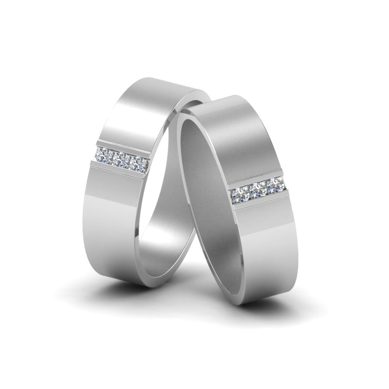 matte-finish-wedding-diamond-rings-for-gay-in-14K-white-gold-FDLG8111B-NL-WG