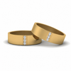 Load image into Gallery viewer, matte-finish-wedding-diamond-rings-for-gay-in-14K-yellow-gold-FDLG8111B-NL-YG