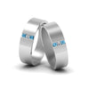 Load image into Gallery viewer, matte-finish-wedding-diamond-rings-for-gay-with-ice-blue-topaz-in-14K-white-gold-FDLG8111BGICBLTO-NL-WG