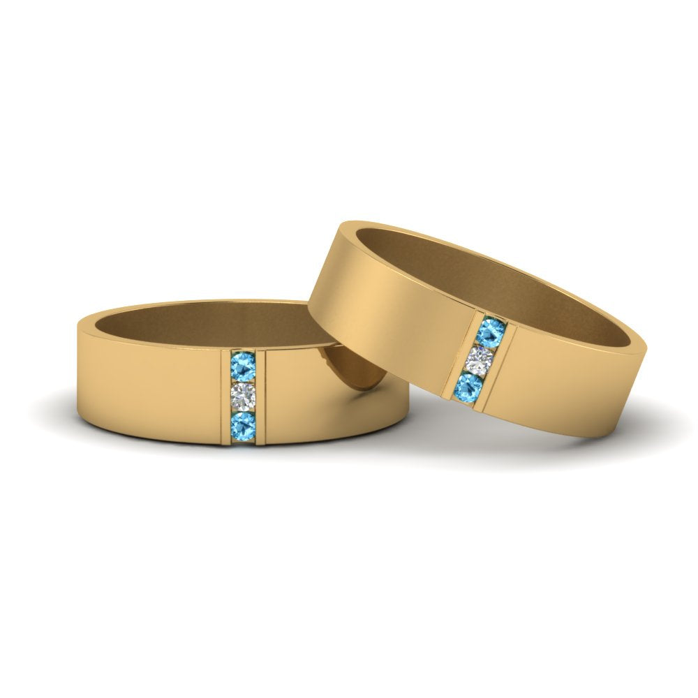 matte-finish-wedding-diamond-rings-for-gay-with-ice-blue-topaz-in-14K-yellow-gold-FDLG8111BGICBLTO-NL-YG