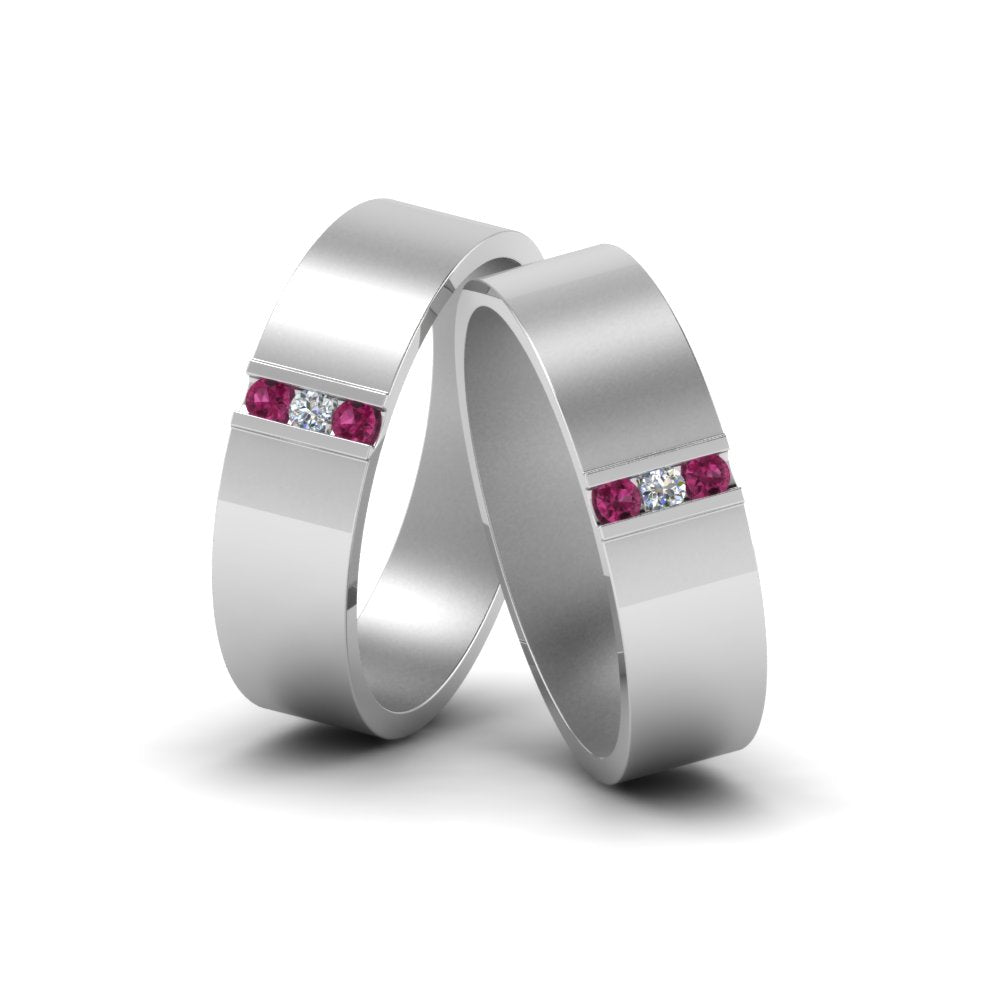 matte-finish-wedding-diamond-rings-for-gay-with-pink-sapphire-in-14K-white-gold-FDLG8111BGSADRPI-NL-WG