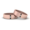 Load image into Gallery viewer, matte-finish-wedding-rings-for-gay-with-black-diamond-in-14K-rose-gold-FDLG8111BGBLACK-NL-RG