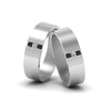 Load image into Gallery viewer, matte-finish-wedding-rings-for-gay-with-black-diamond-in-14K-white-gold-FDLG8111BGBLACK-NL-WG