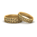 Thumbnail 8 - men-and-women-nature-themed-wedding-bands-in-yellow-gold-FD10571C-NL-YG.jpg