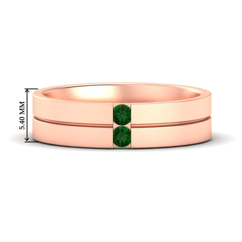 mens-2-stone-emerald-band-in-rose-gold-fdm1052gemgr-nl-rg-hw