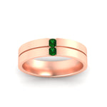 Load image into Gallery viewer, mens-2-stone-emerald-band-in-rose-gold-fdm1052gemgrangle5-nl-rg
