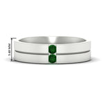Load image into Gallery viewer, mens-2-stone-emerald-band-in-white-gold-fdm1052gemgr-nl-wg-hw
