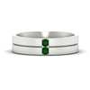 Load image into Gallery viewer, mens-2-stone-emerald-band-in-white-gold-fdm1052gemgr-nl-wg